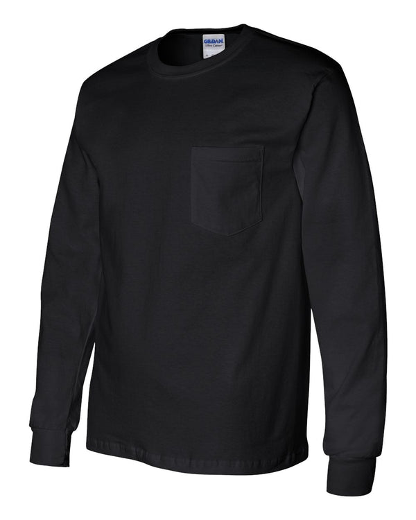 Gildan - Ultra Cotton Long Sleeve Pocket T-Shirt - 2410