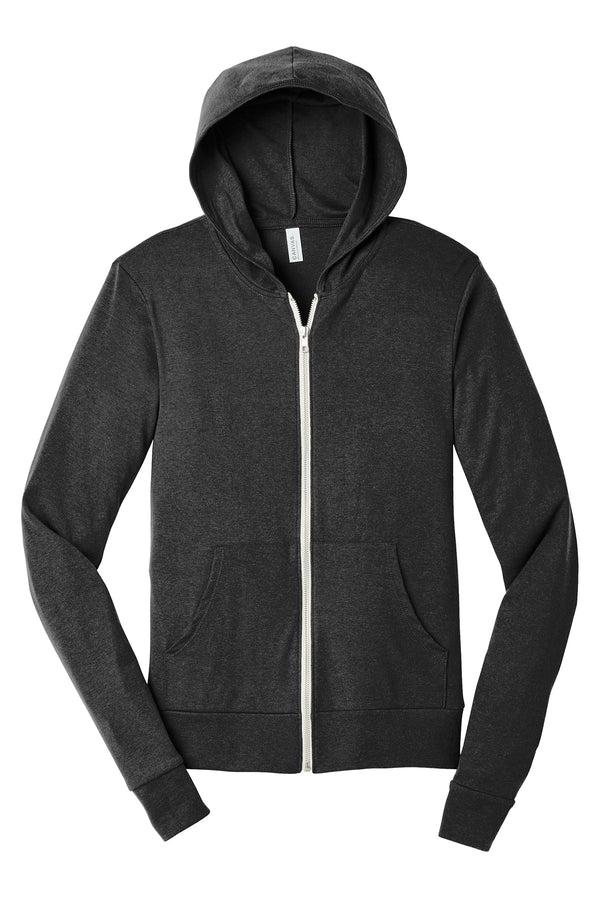 BELLA+CANVAS Unisex Triblend Full-Zip Lightweight Hoodie