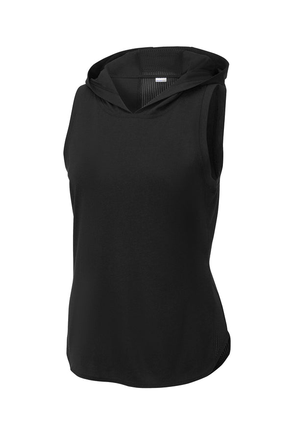 Sport-Tek Ladies PosiCharge ® Tri-Blend Wicking Draft Hoodie Tank
