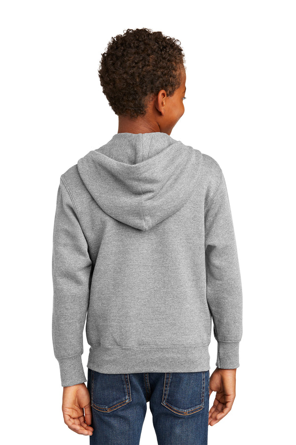 PC90YZH Port & Company® Youth Core Fleece Full-Zip Hooded Sweatshirt